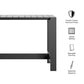Tahoe 59 Inch Rectangle Outdoor Patio Aluminum Bar Table by Modway EEI-7593