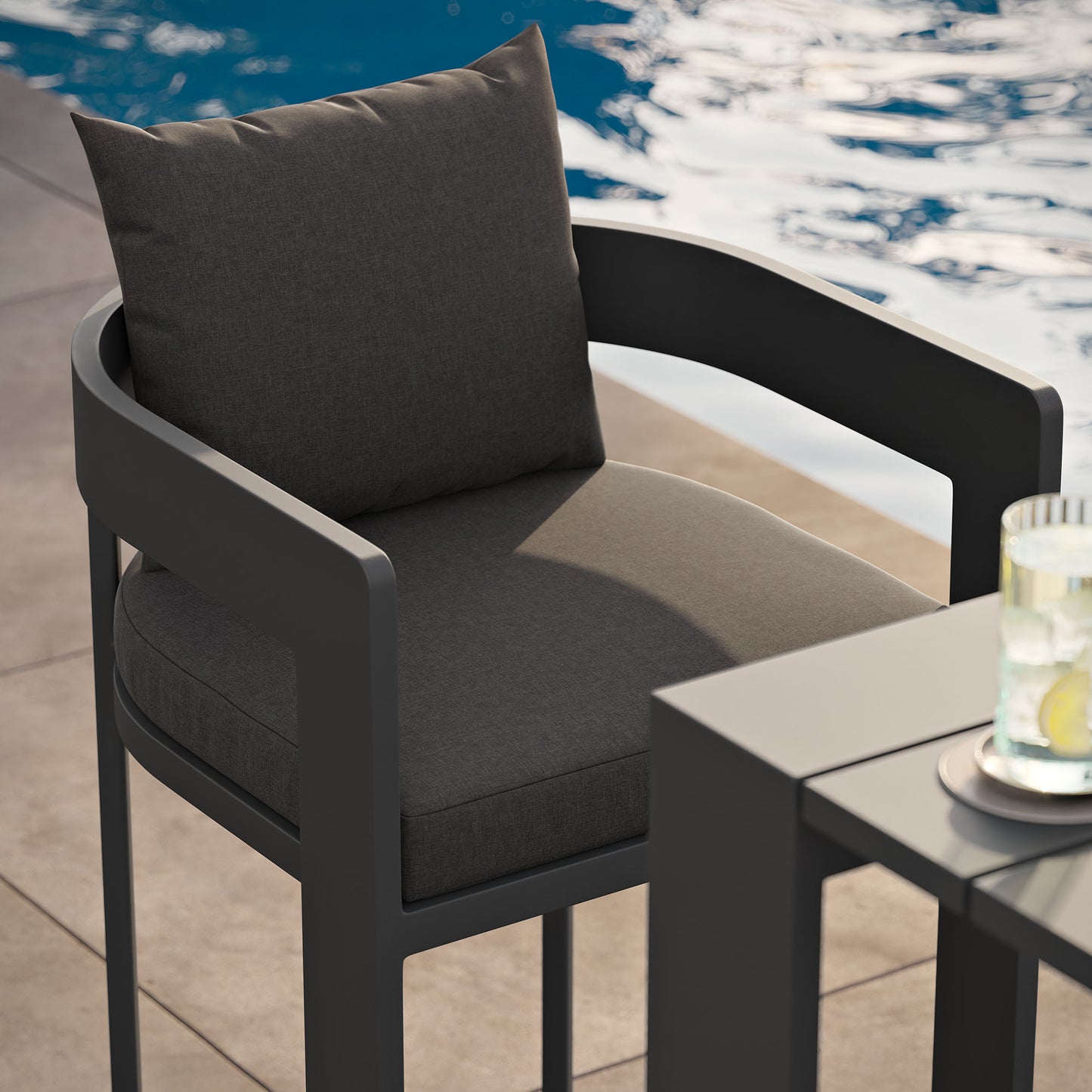 Tahoe Outdoor Patio Patio Aluminum Bar Chair by Modway EEI-7595