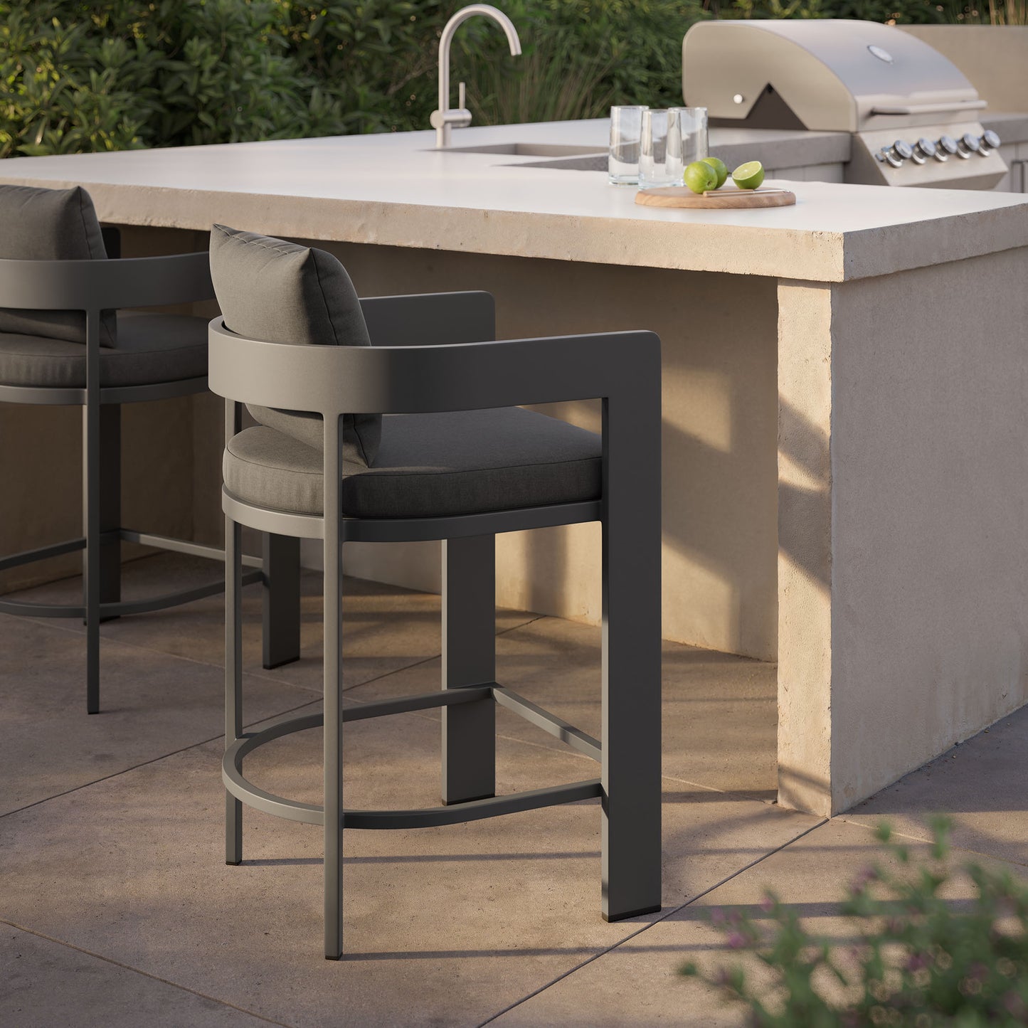 Tahoe Outdoor Patio Patio Aluminum Counter Stool by Modway EEI-7596