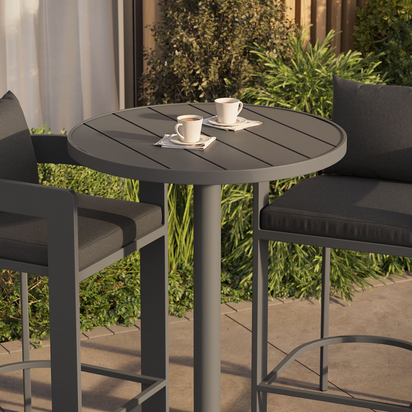 Tahoe 3-Piece Outdoor Patio Aluminum Bar Set by Modway EEI-7597