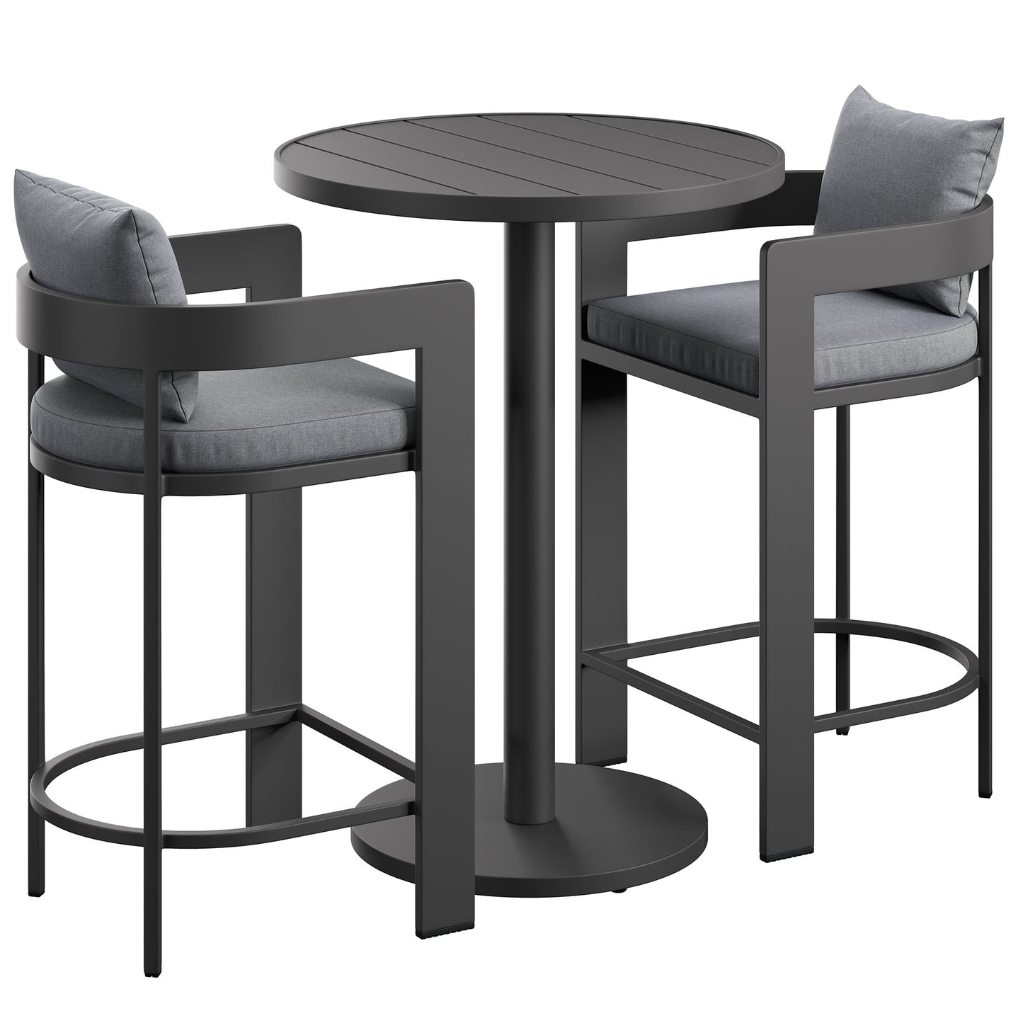 Tahoe 3-Piece Outdoor Patio Aluminum Bar Set by Modway EEI-7597