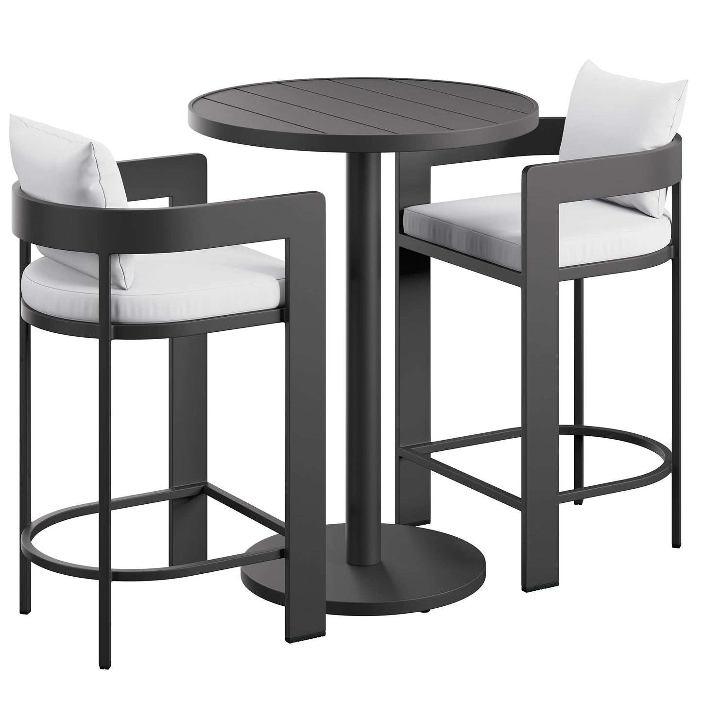 Tahoe 3-Piece Outdoor Patio Aluminum Bar Set by Modway EEI-7597