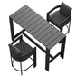 Tahoe 3-Piece Outdoor Patio Aluminum Bar Table Set by Modway EEI-7598