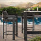Tahoe 3-Piece Outdoor Patio Aluminum Bar Table Set by Modway EEI-7598