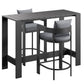 Tahoe 3-Piece Outdoor Patio Aluminum Bar Table Set by Modway EEI-7598