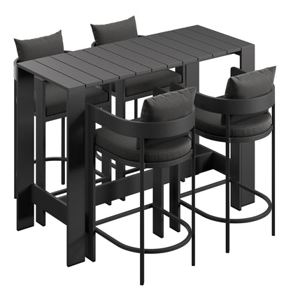 Tahoe 5-Piece Outdoor Patio Bar Table Set by Modway EEI-7599