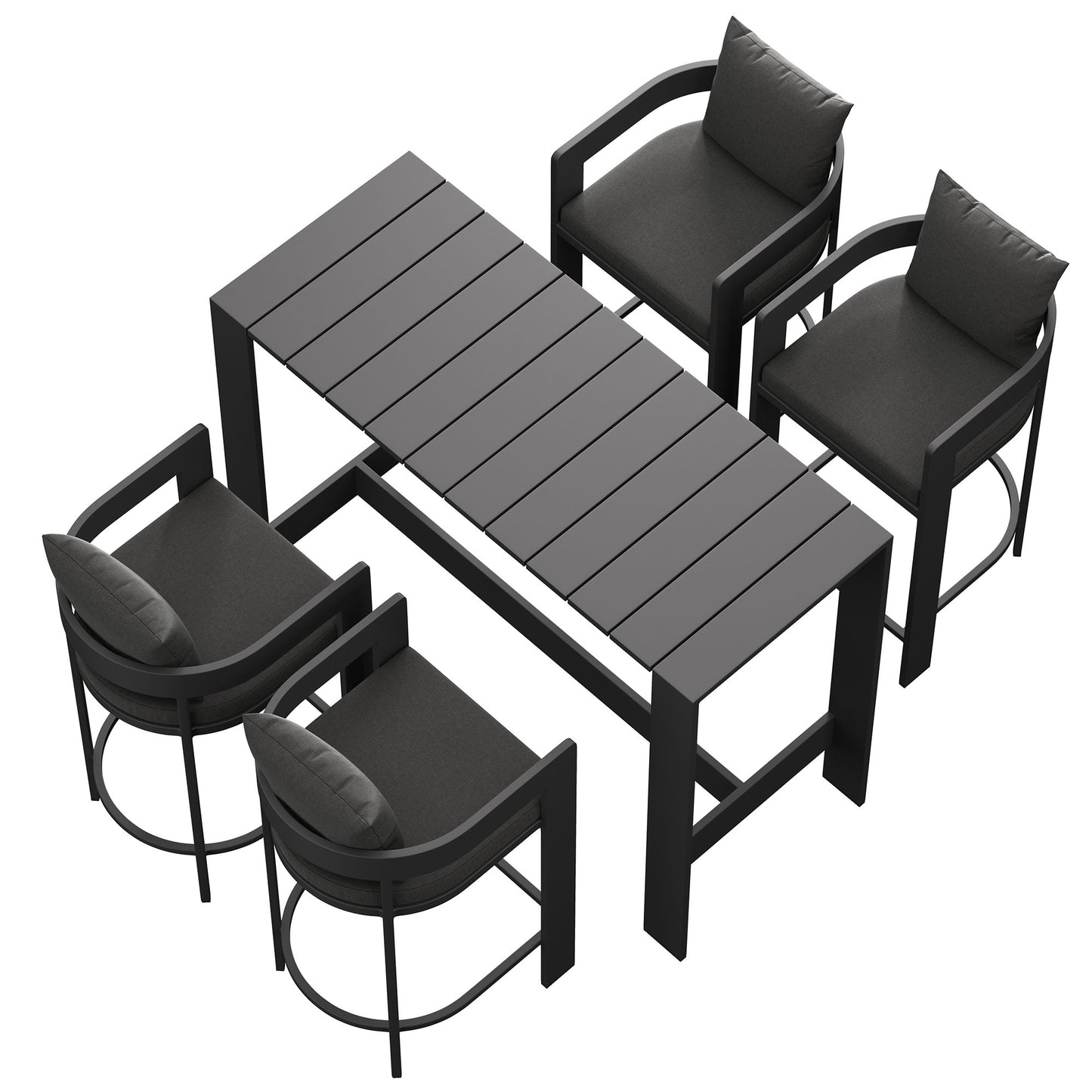 Tahoe 5-Piece Outdoor Patio Bar Table Set by Modway EEI-7599