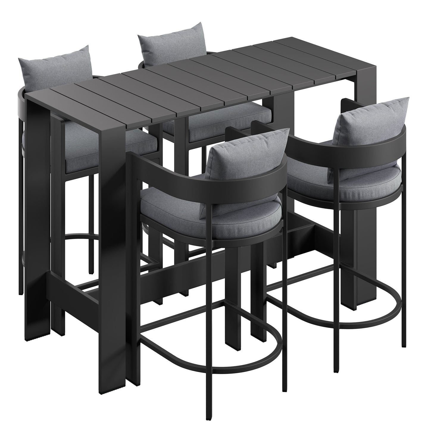 Tahoe 5-Piece Outdoor Patio Bar Table Set by Modway EEI-7599