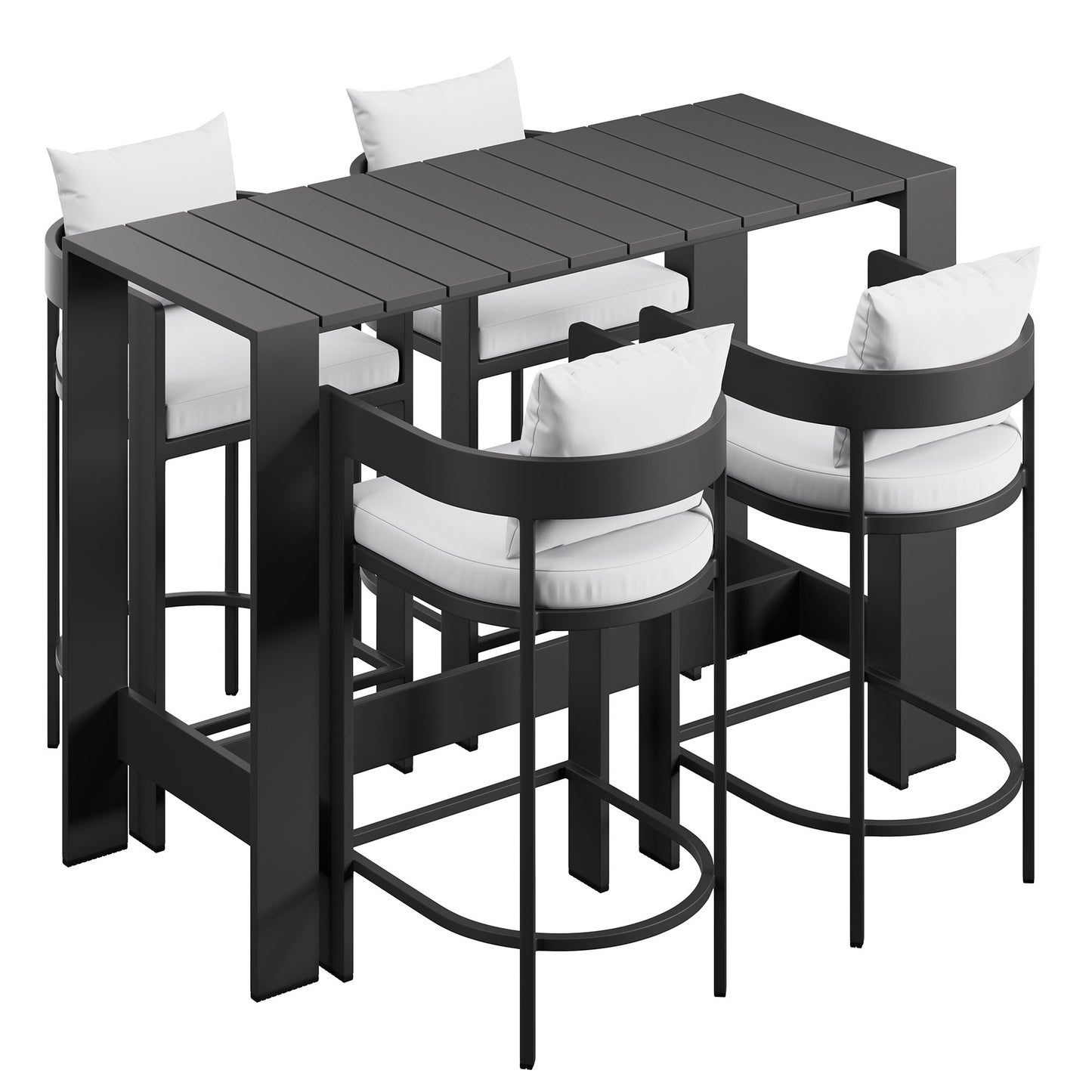 Tahoe 5-Piece Outdoor Patio Bar Table Set by Modway EEI-7599