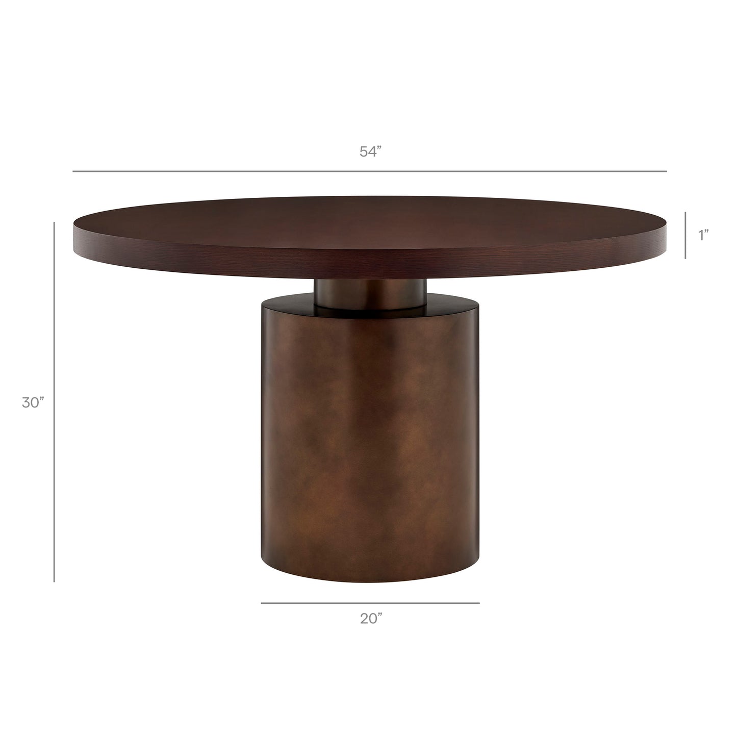 Annette 54 Inch Round Pedestal Base Dining Table by Modway EEI-7600