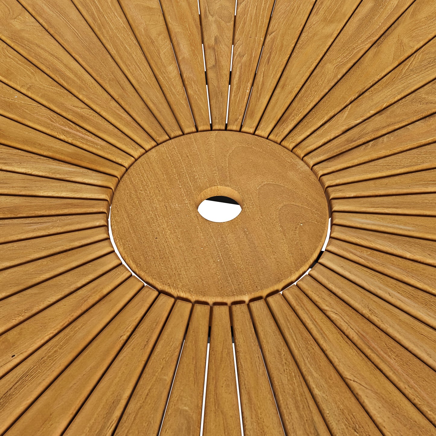 Cielo 59" Sunburst Outdoor Patio Teak Dining Table by Modway EEI-7601