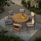 Cielo 59" Sunburst Outdoor Patio Teak Dining Table by Modway EEI-7601