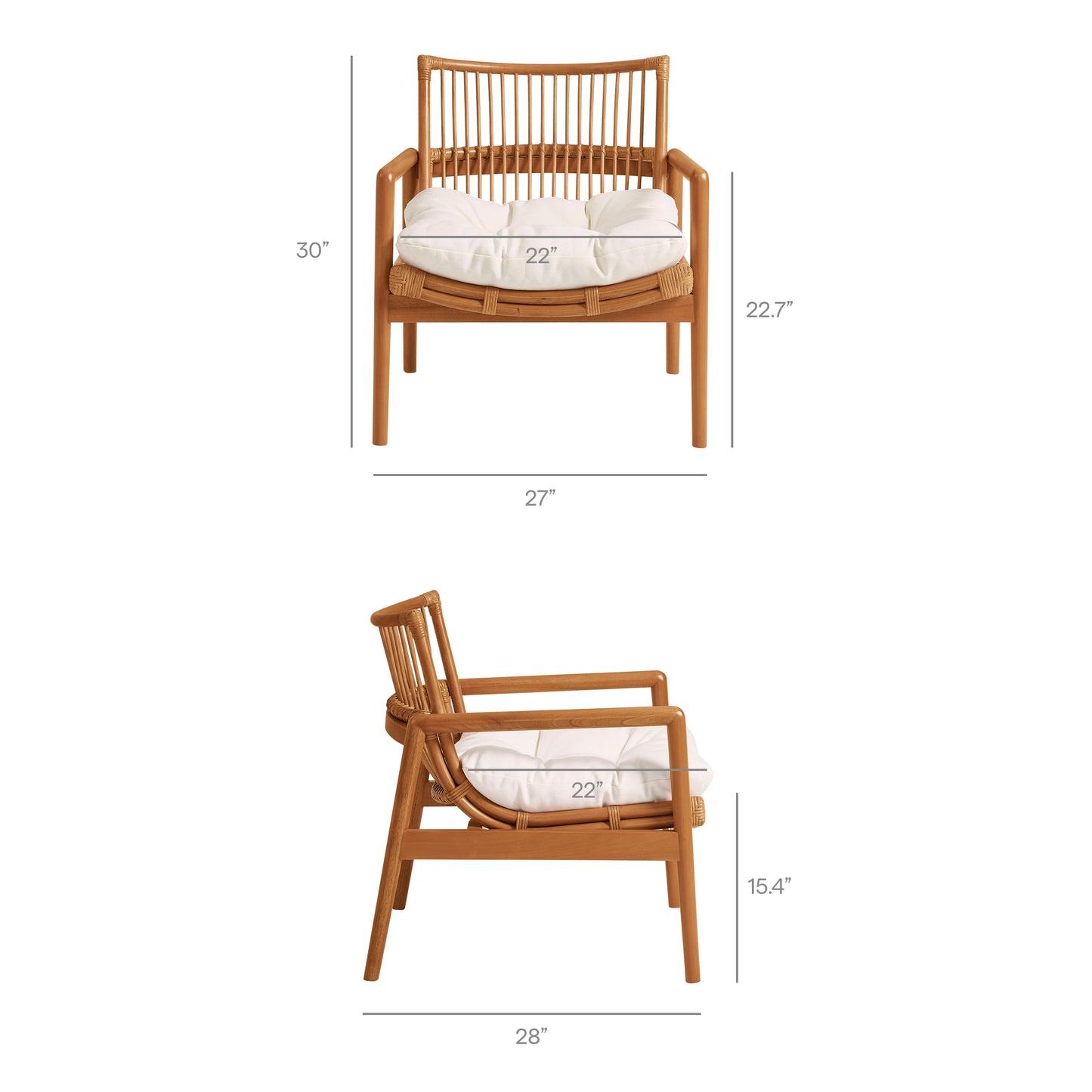 Tula Wood Rattan Lounge Chair by Modway EEI-7602