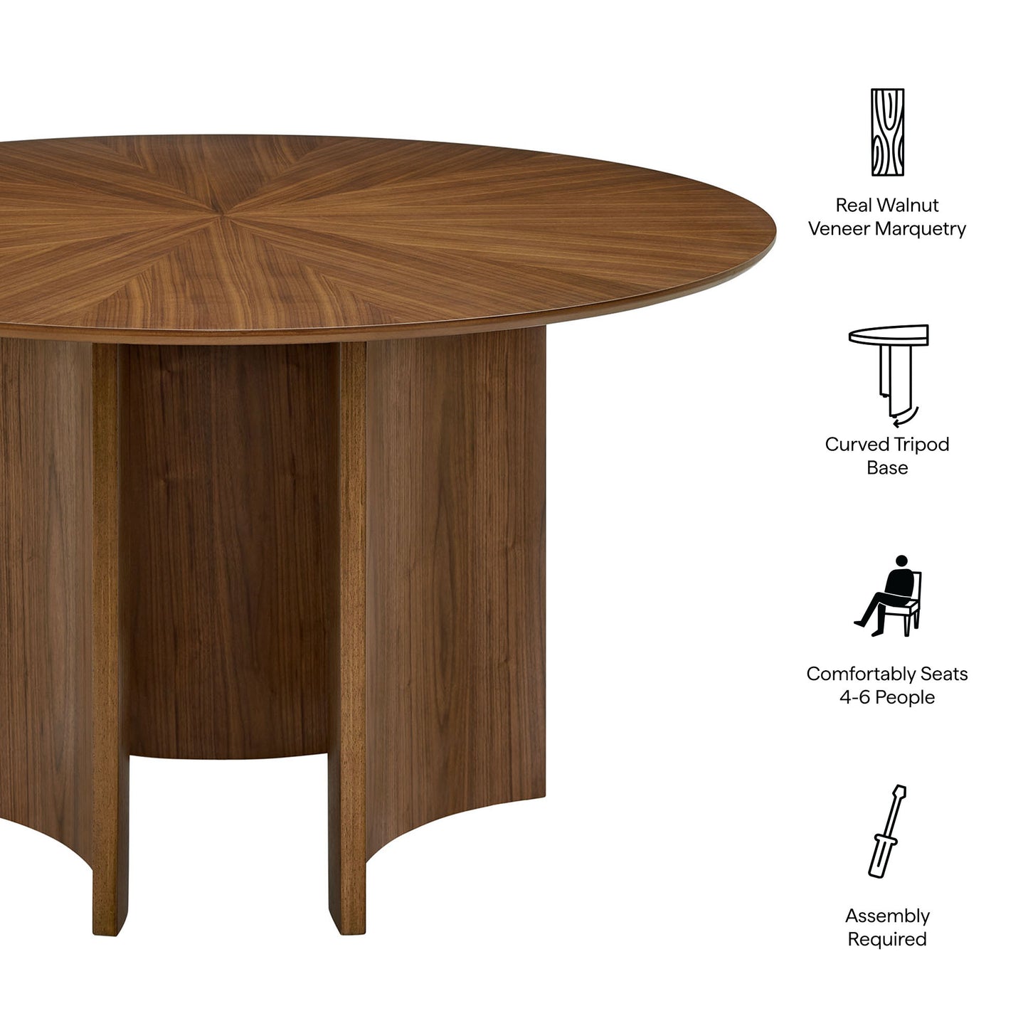 Sloane 54 Inch Round Dining Table by Modway EEI-7603