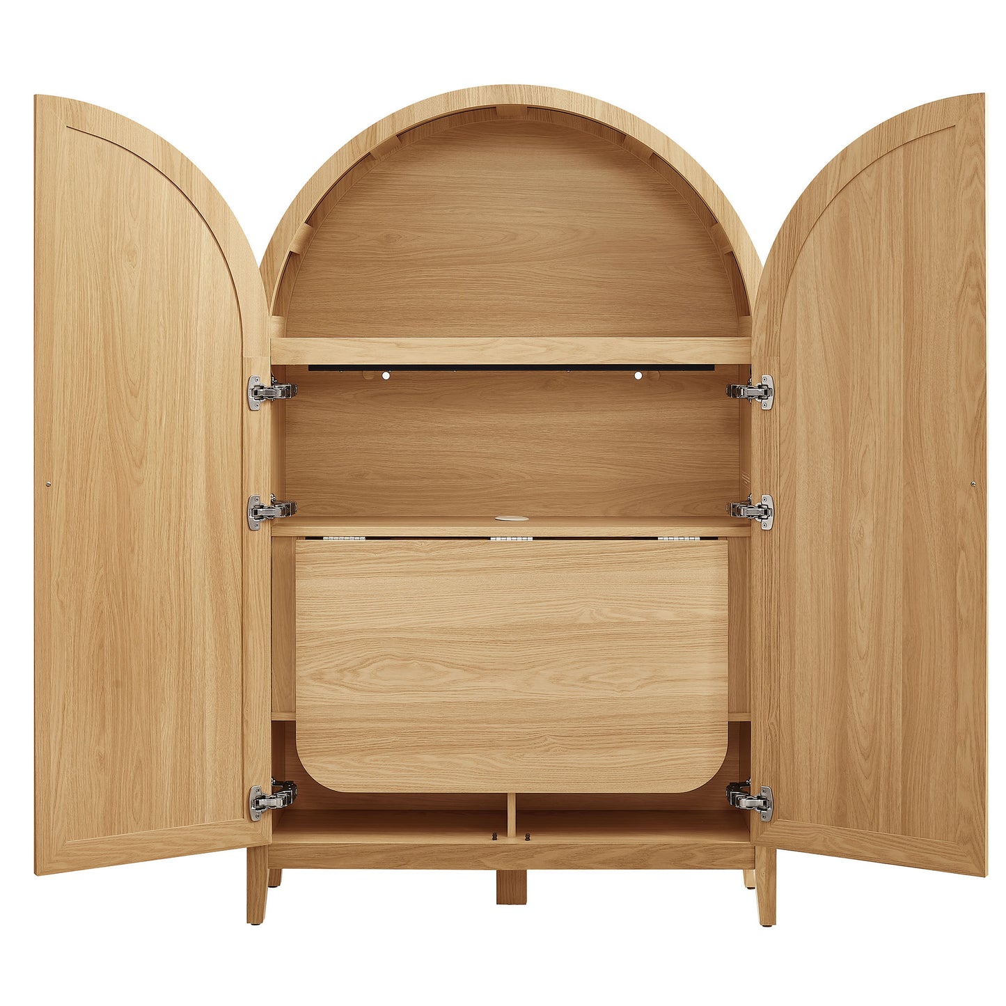 Calista 63 Inch Arched Storage Cabinet With Folding Desk by Modway EEI-7604