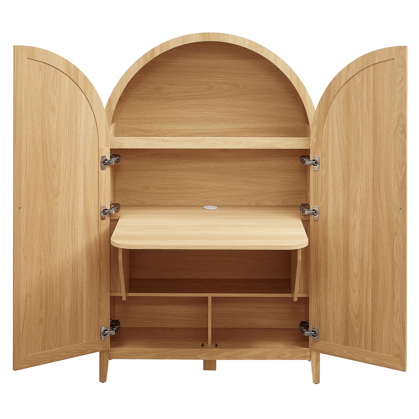 Calista 63 Inch Arched Storage Cabinet With Folding Desk by Modway EEI-7604