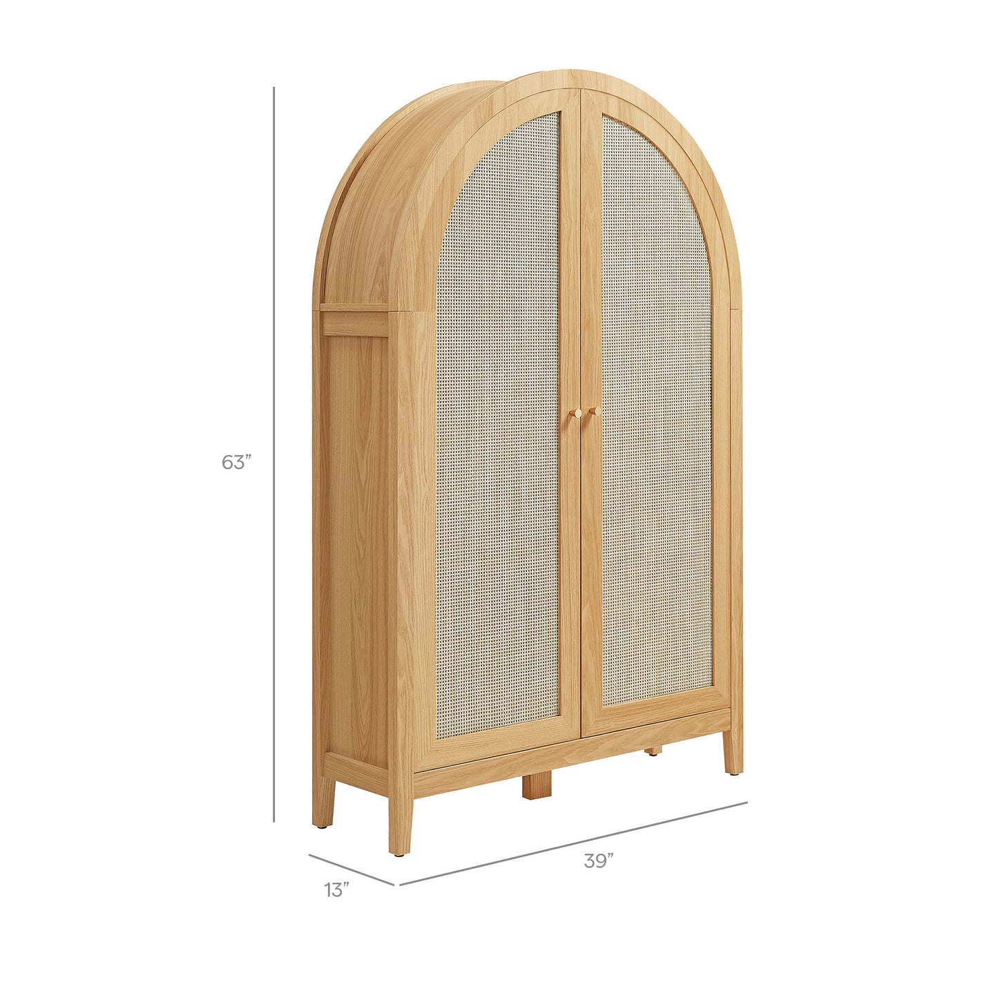 Calista 63 Inch Arched Storage Cabinet With Folding Desk by Modway EEI-7604