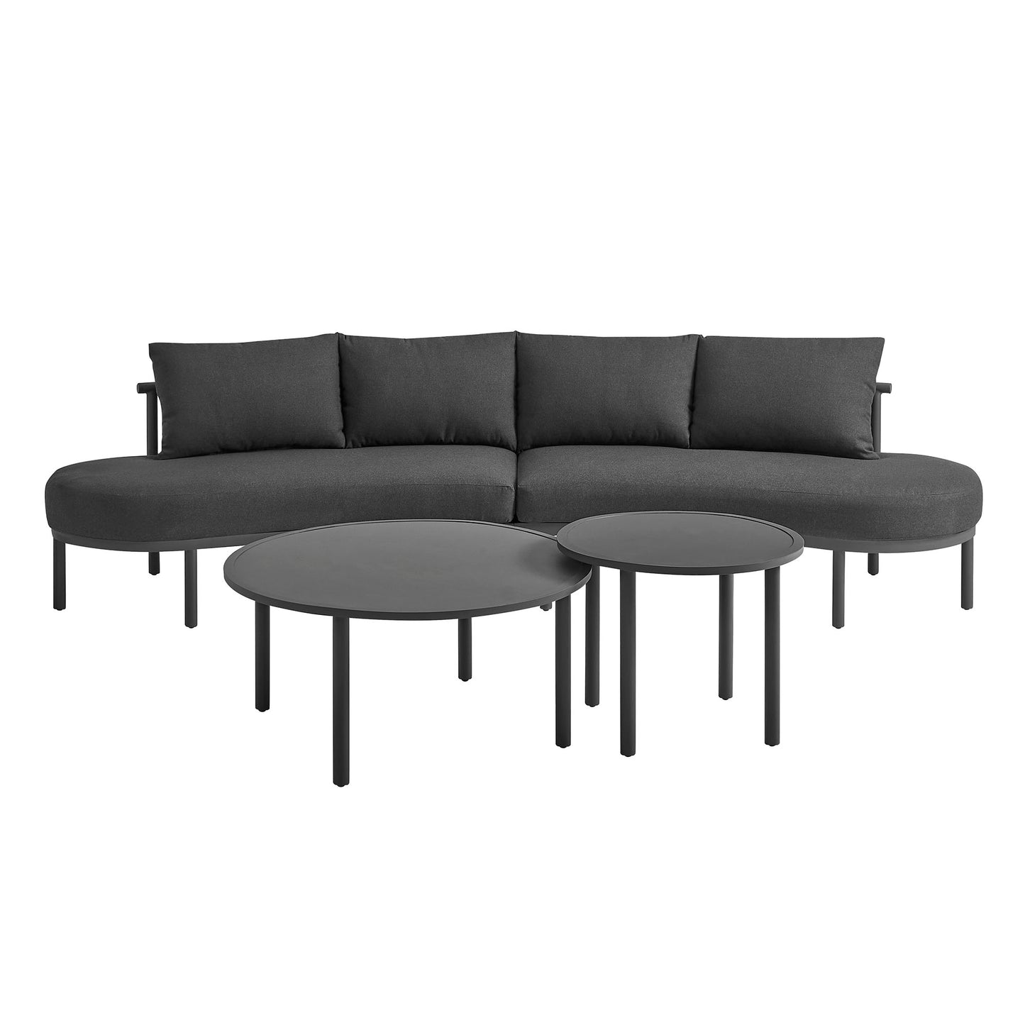 Porta 4 Piece Outdoor Patio Aluminum Modular Sofa Set by Modway EEI-7613