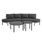 Porta 4 Piece Outdoor Patio Aluminum Modular Sofa Set by Modway EEI-7613