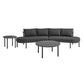 Porta 4 Piece Outdoor Patio Aluminum Modular Sofa Set by Modway EEI-7613