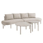 Porta 4 Piece Outdoor Patio Aluminum Modular Sofa Set by Modway EEI-7613
