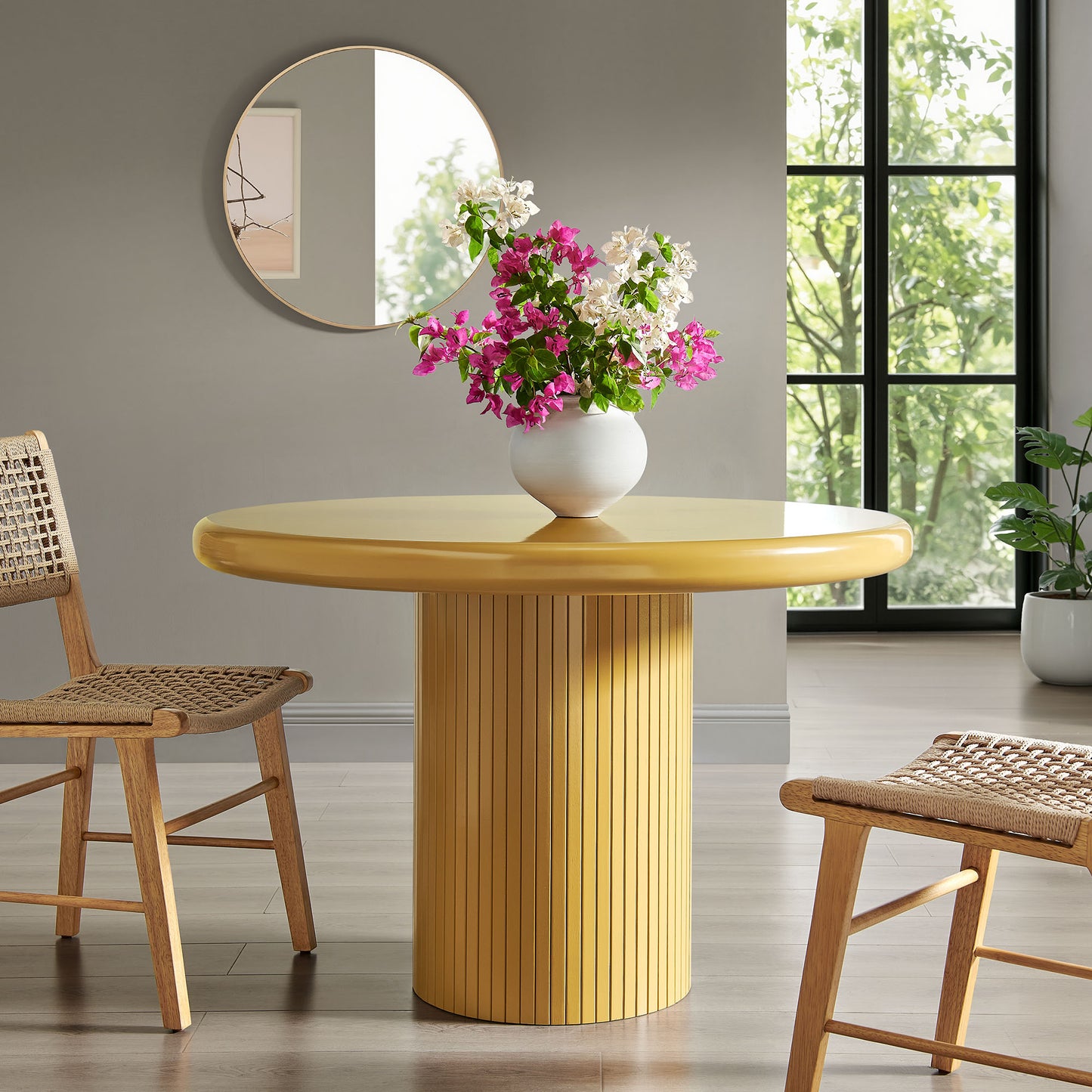Belmonte 45 Inch Painted Wood Round Pedestal Dining Table by Modway EEI-7618