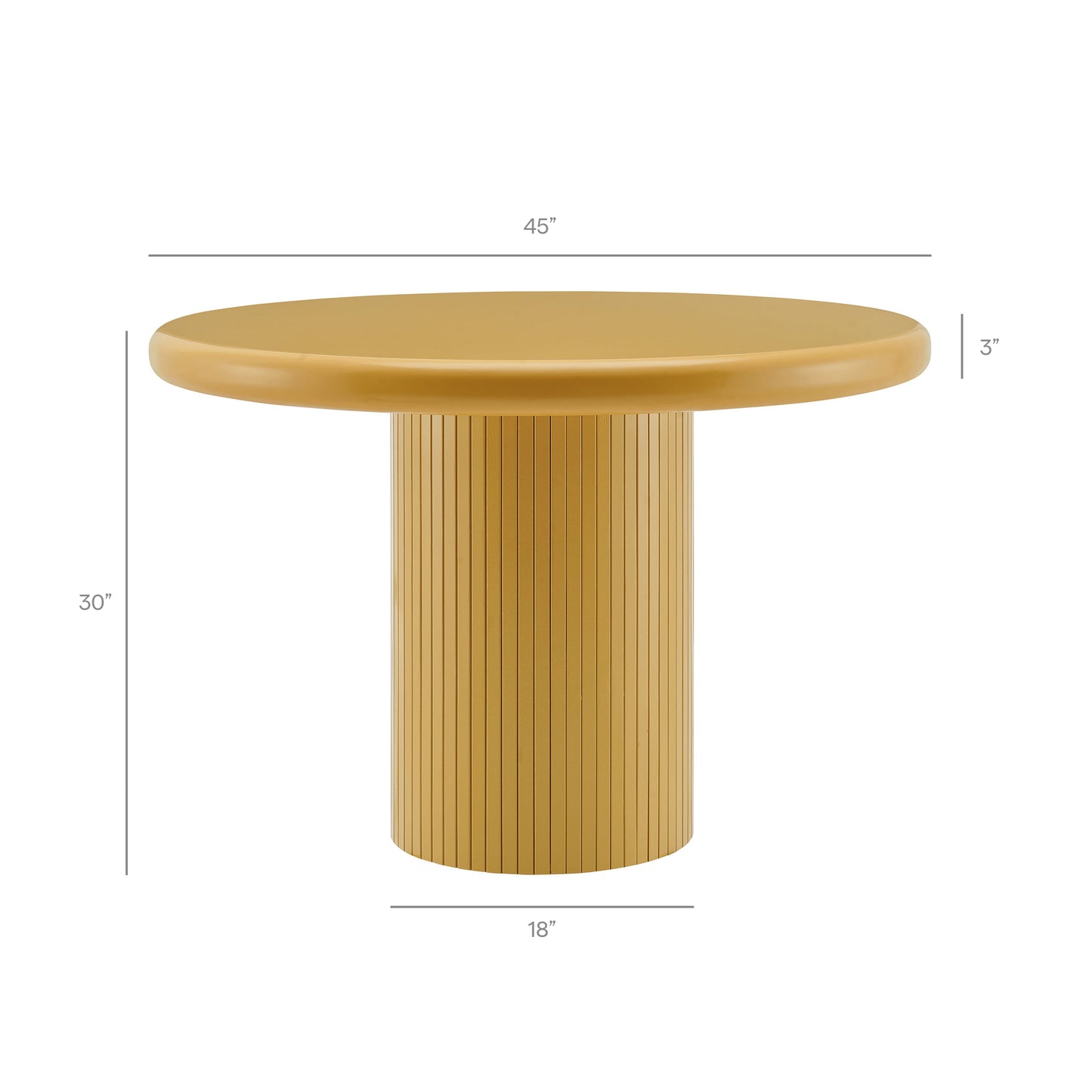 Belmonte 45 Inch Painted Wood Round Pedestal Dining Table by Modway EEI-7618