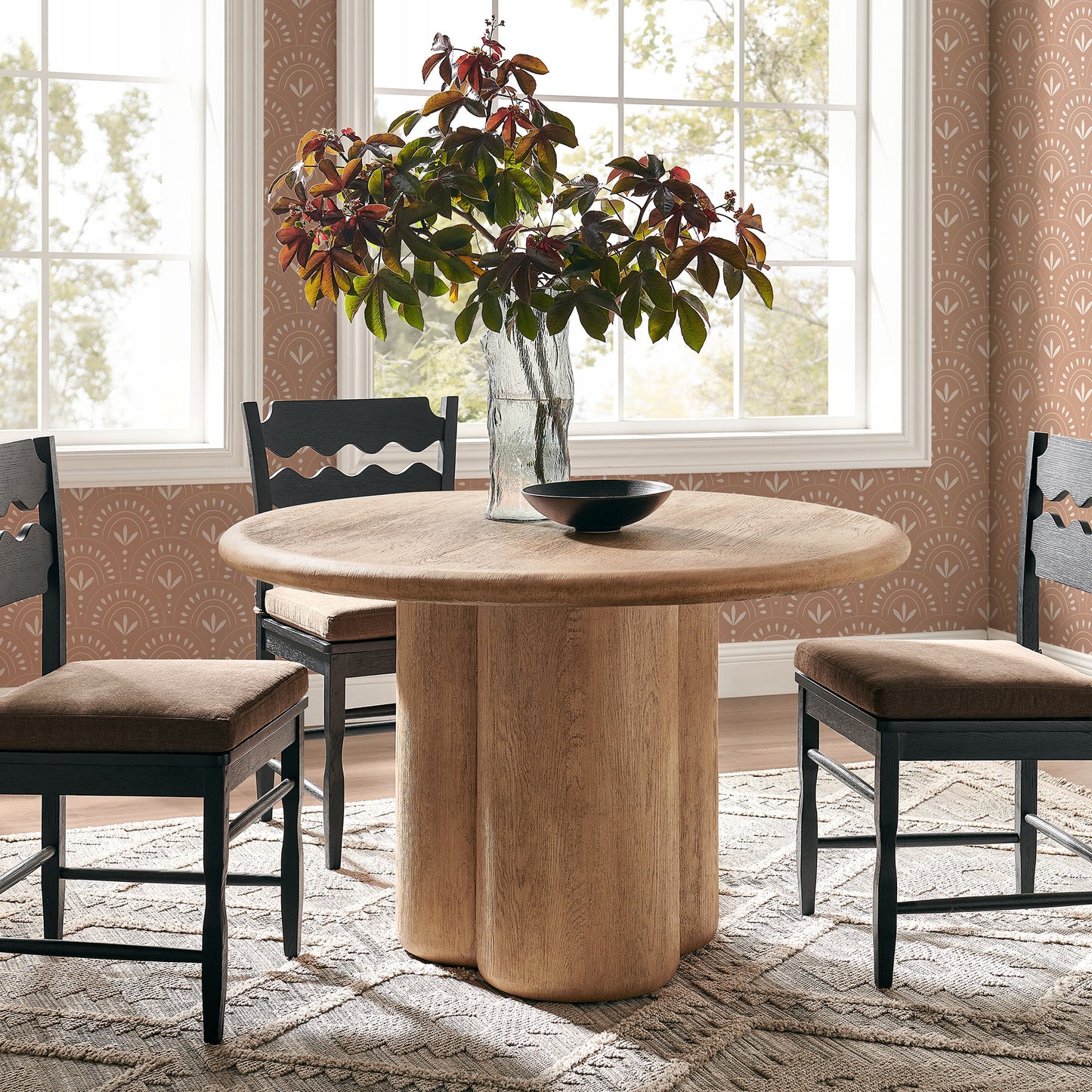 Tori 48 Inch Round Indoor and Outdoor Patio Dining Table by Modway EEI-7619