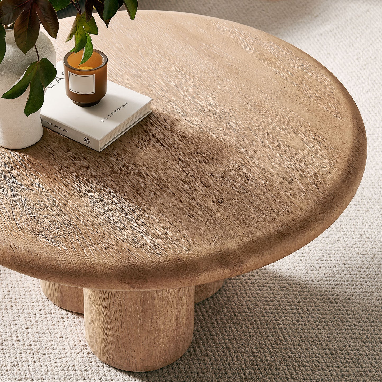 Tori 31 Inch Round Indoor and Outdoor Patio Coffee Table by Modway EEI-7620
