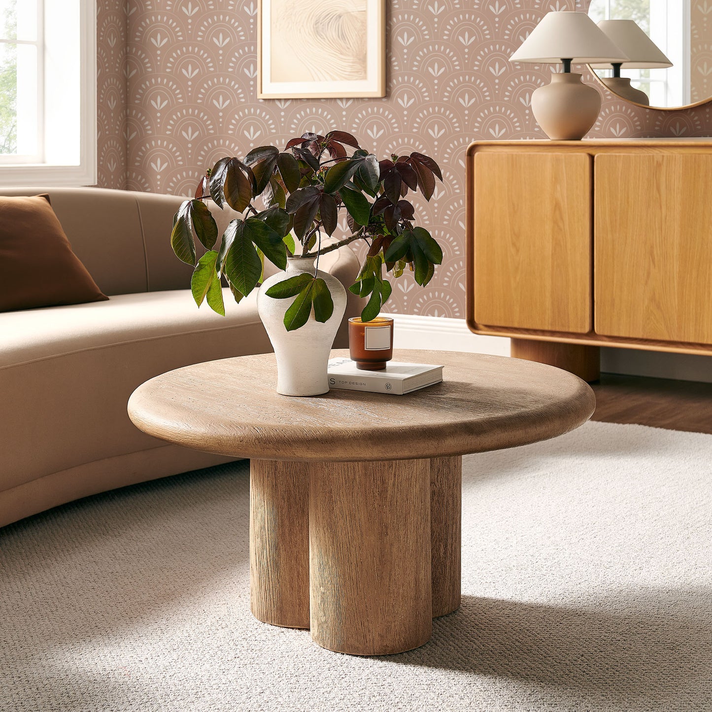 Tori 31 Inch Round Indoor and Outdoor Patio Coffee Table by Modway EEI-7620
