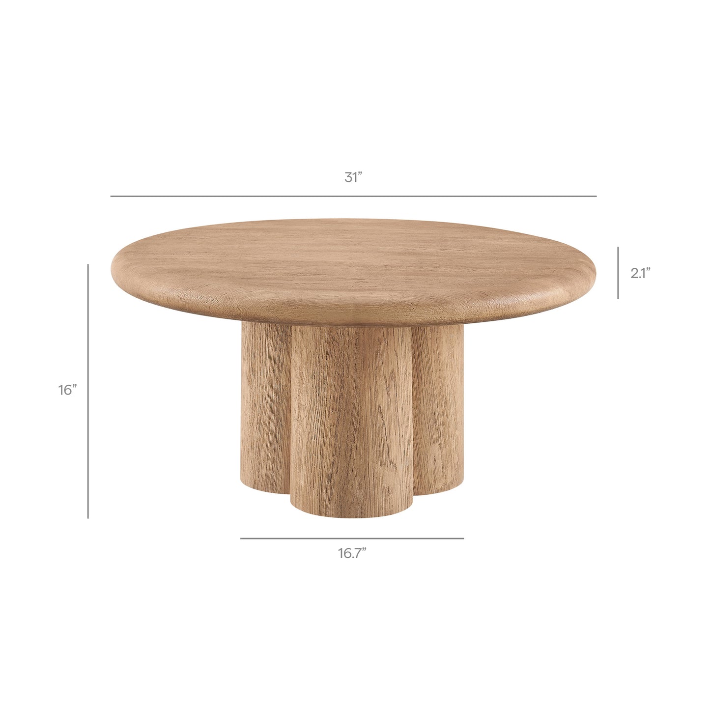 Tori 31 Inch Round Indoor and Outdoor Patio Coffee Table by Modway EEI-7620