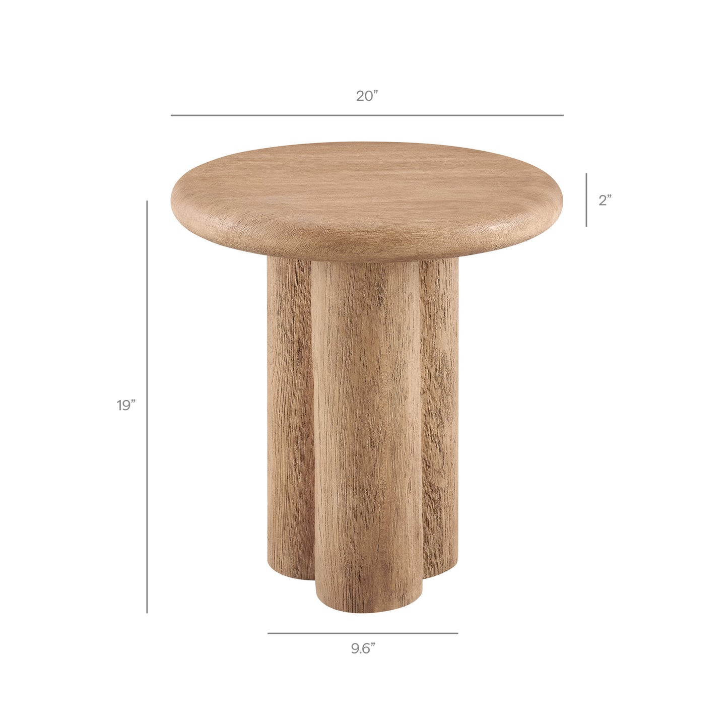 Tori 20 Inch Round Indoor and Outdoor Patio Side Table by Modway EEI-7621