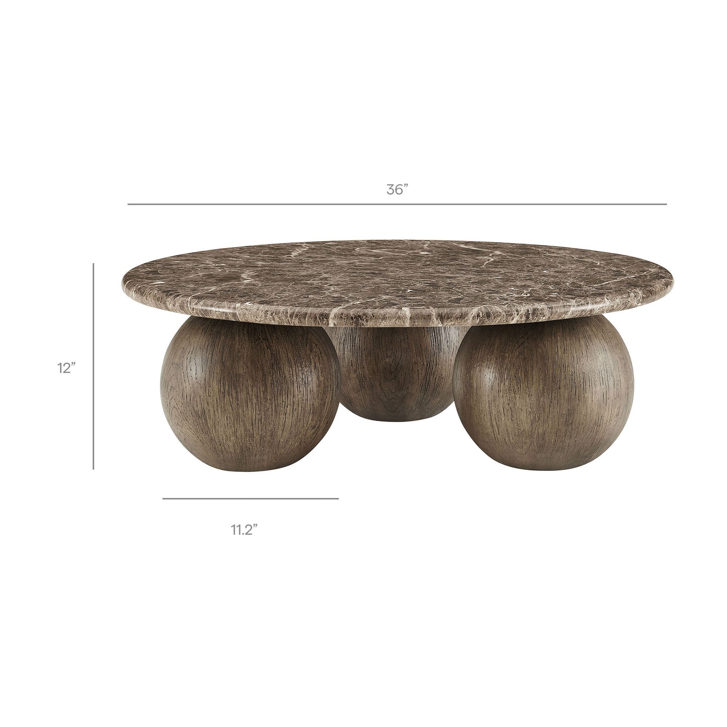 Pietra Indoor Outdoor Patio Round Coffee Table by Modway EEI-7622