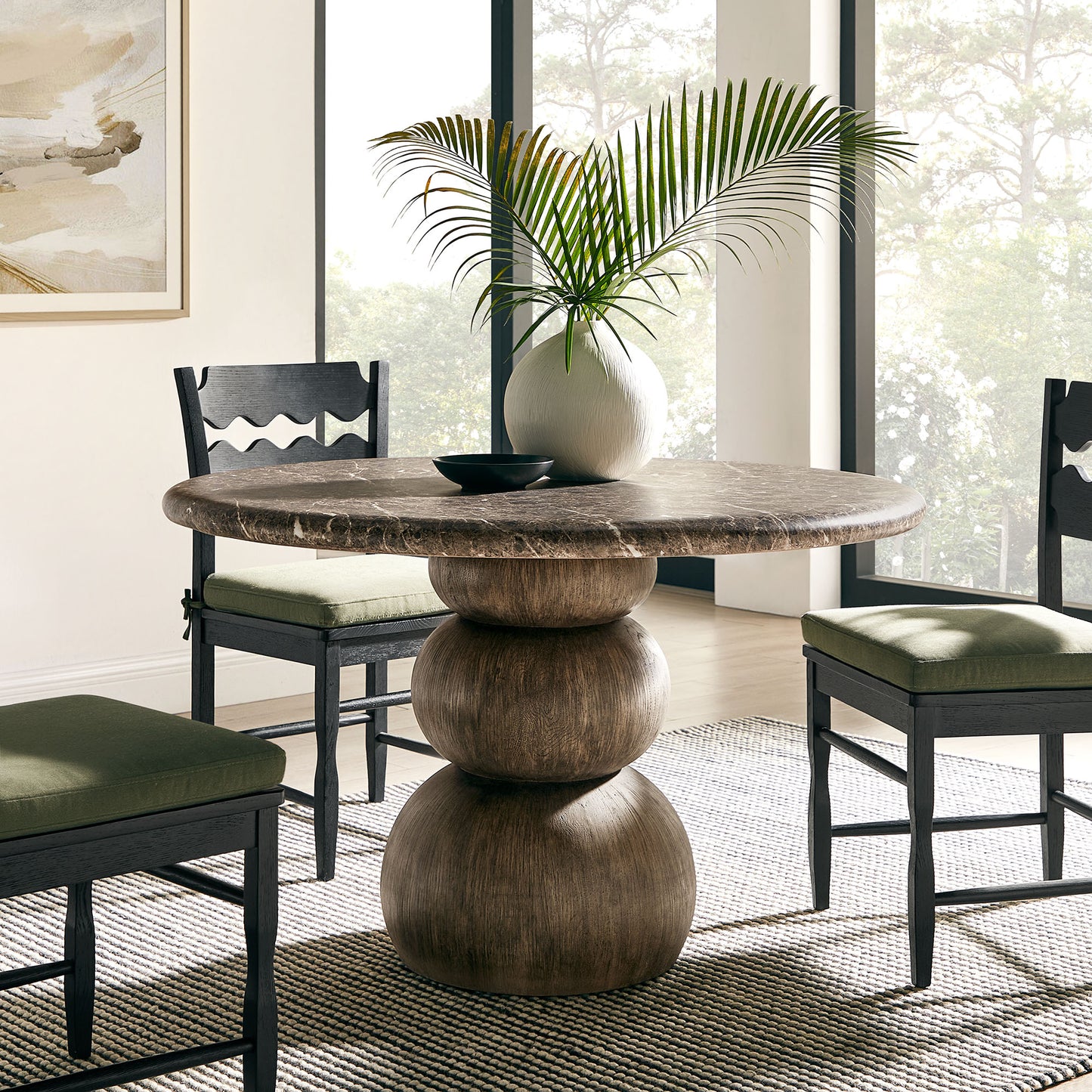 Pietra Indoor Outdoor Patio Round Dining Table by Modway EEI-7624