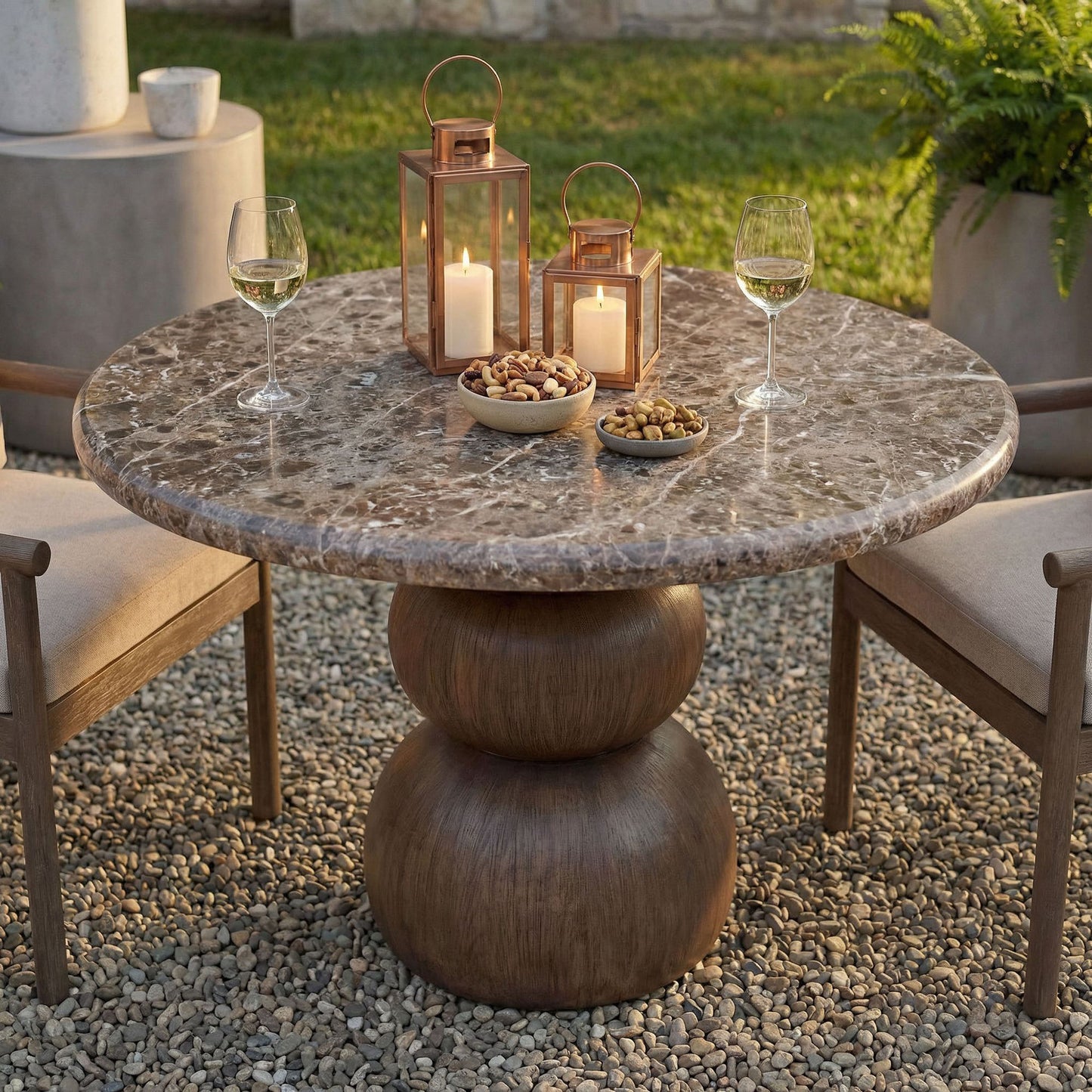Pietra Indoor Outdoor Patio Round Dining Table by Modway EEI-7624