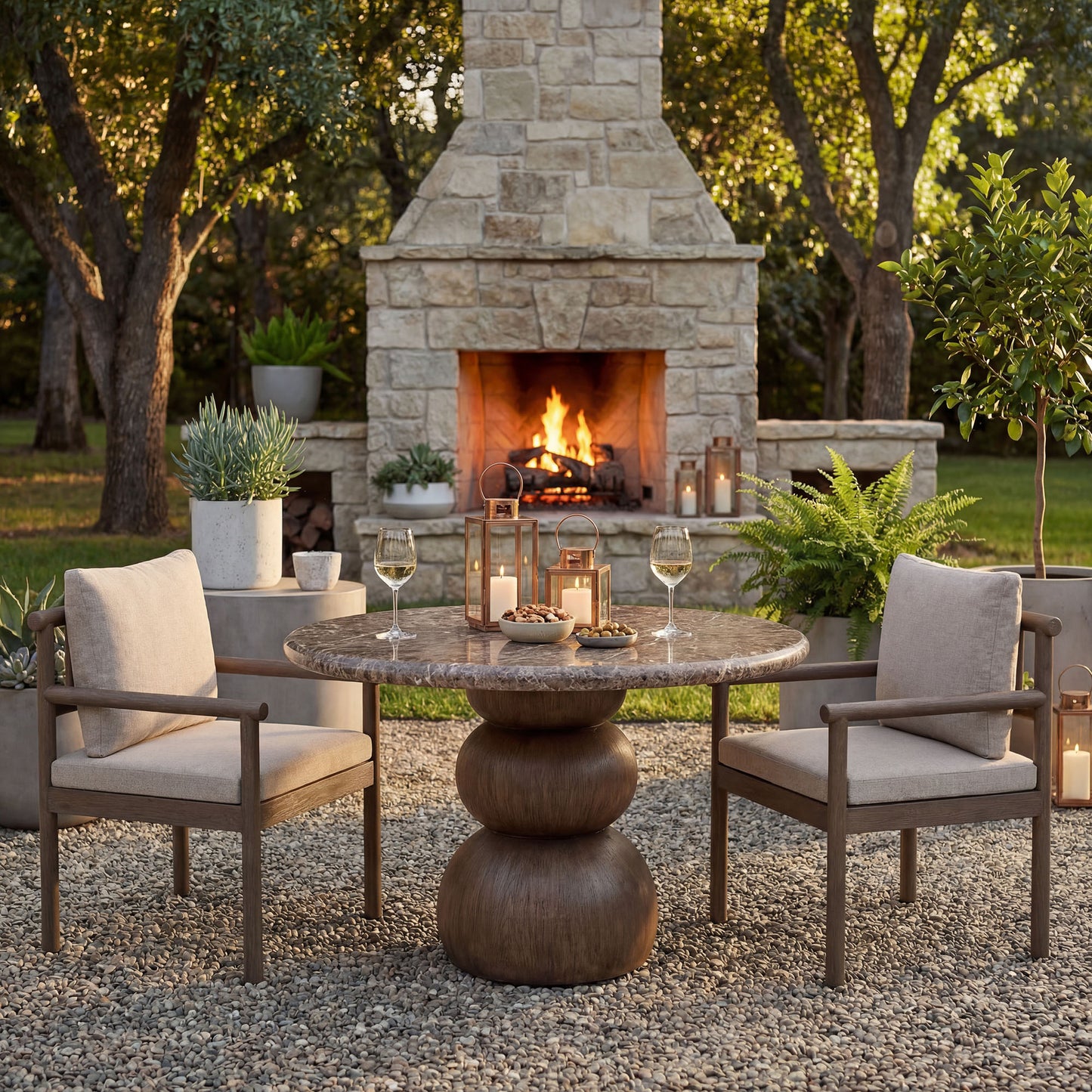 Pietra Indoor Outdoor Patio Round Dining Table by Modway EEI-7624
