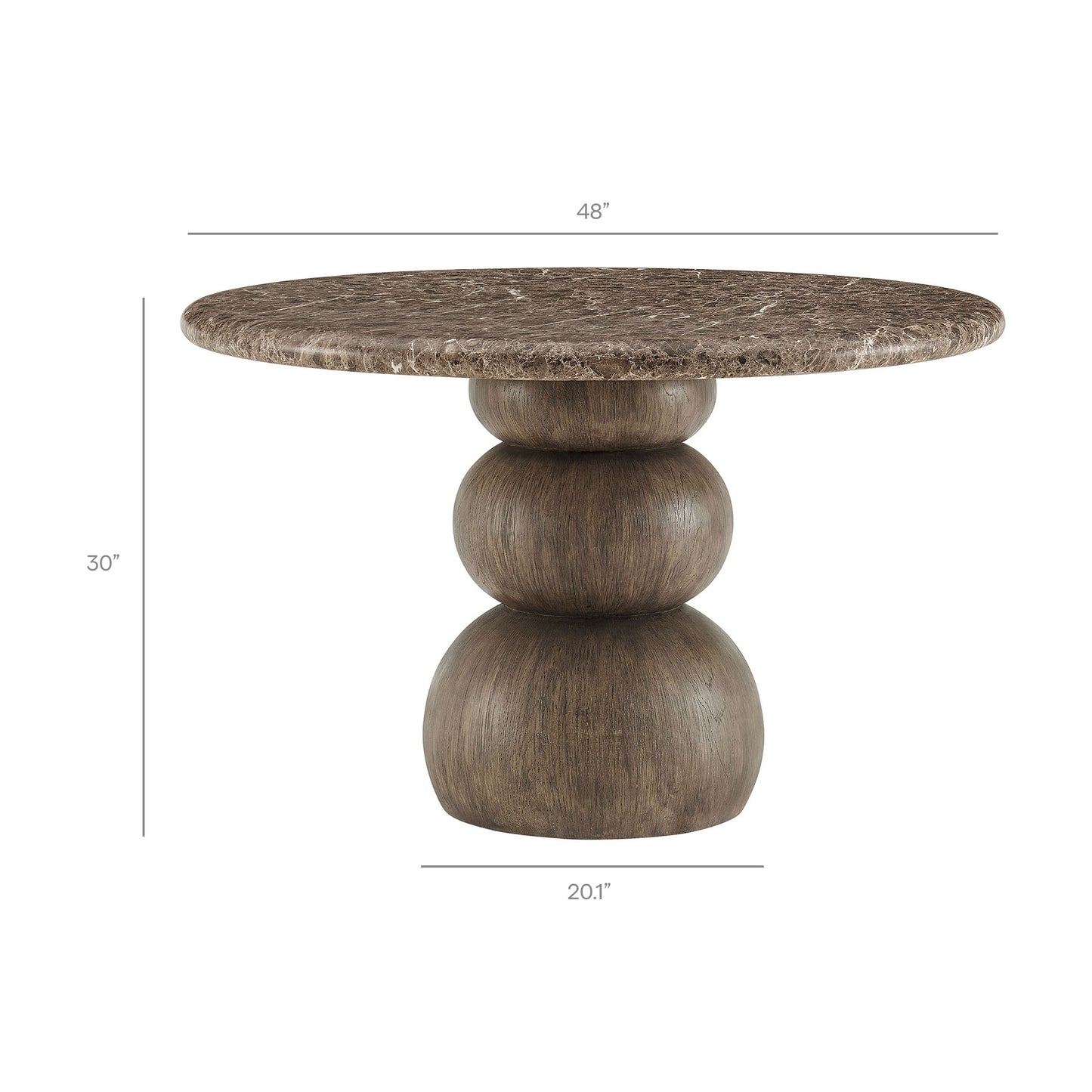 Pietra Indoor Outdoor Patio Round Dining Table by Modway EEI-7624