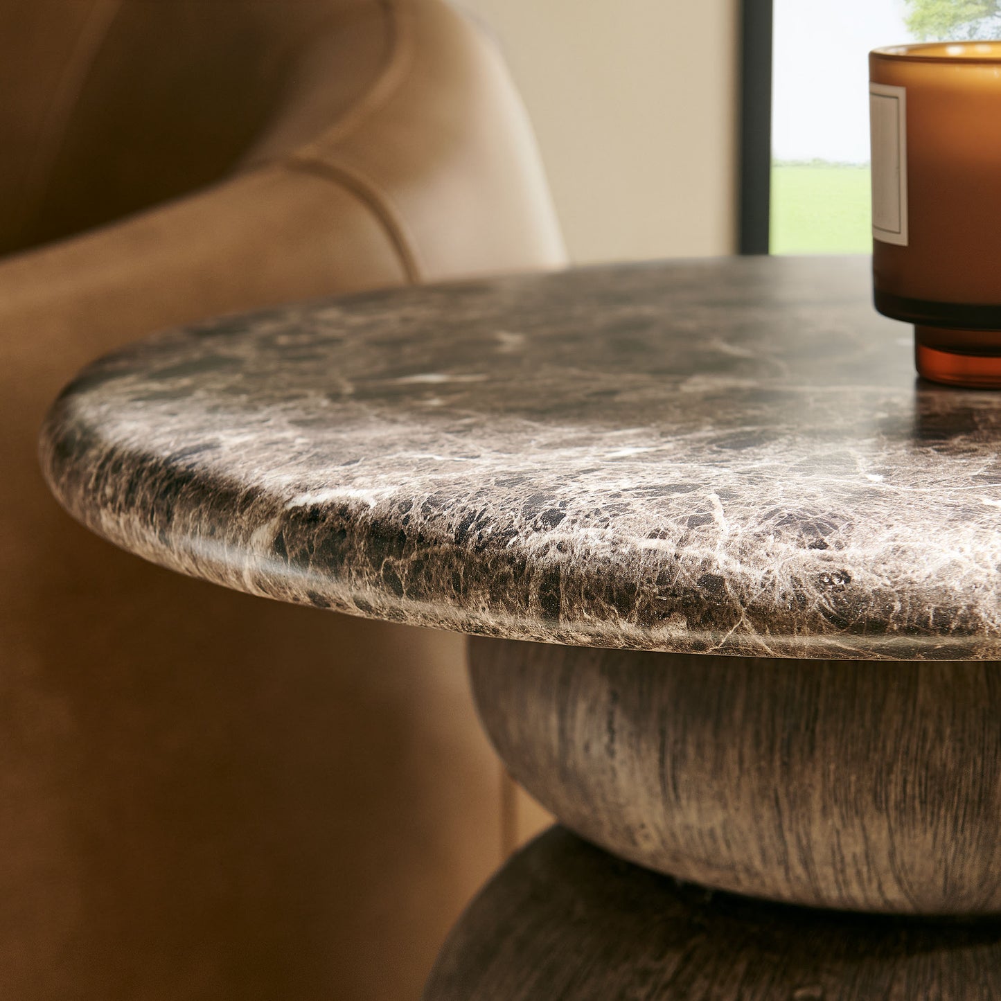 Pietra Indoor Outdoor Patio Round Side Table by Modway EEI-7625