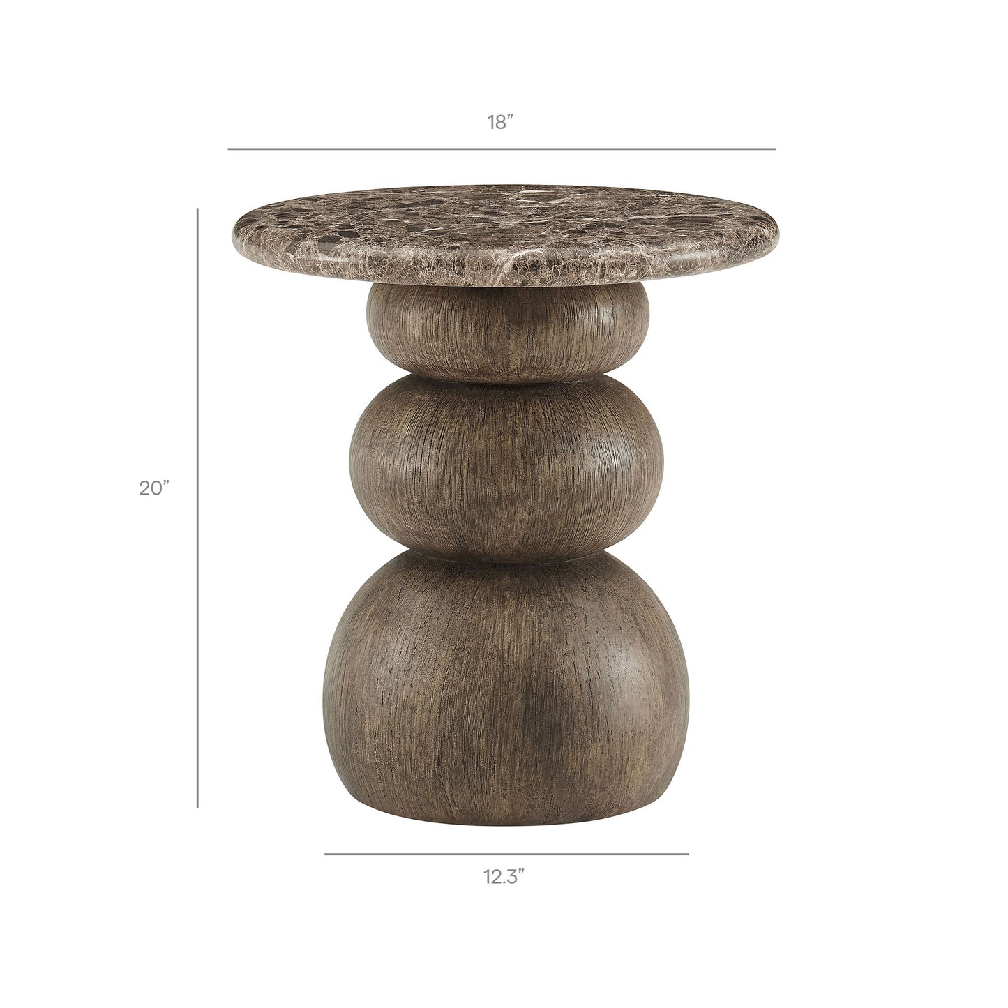 Pietra Indoor Outdoor Patio Round Side Table by Modway EEI-7625
