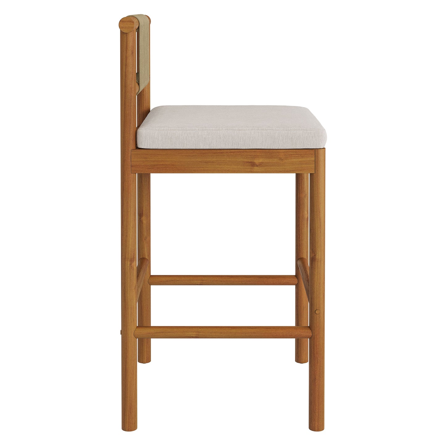 Eleni Outdoor Patio Teak Wood Bar Stools Set of 2 by Modway EEI-7626