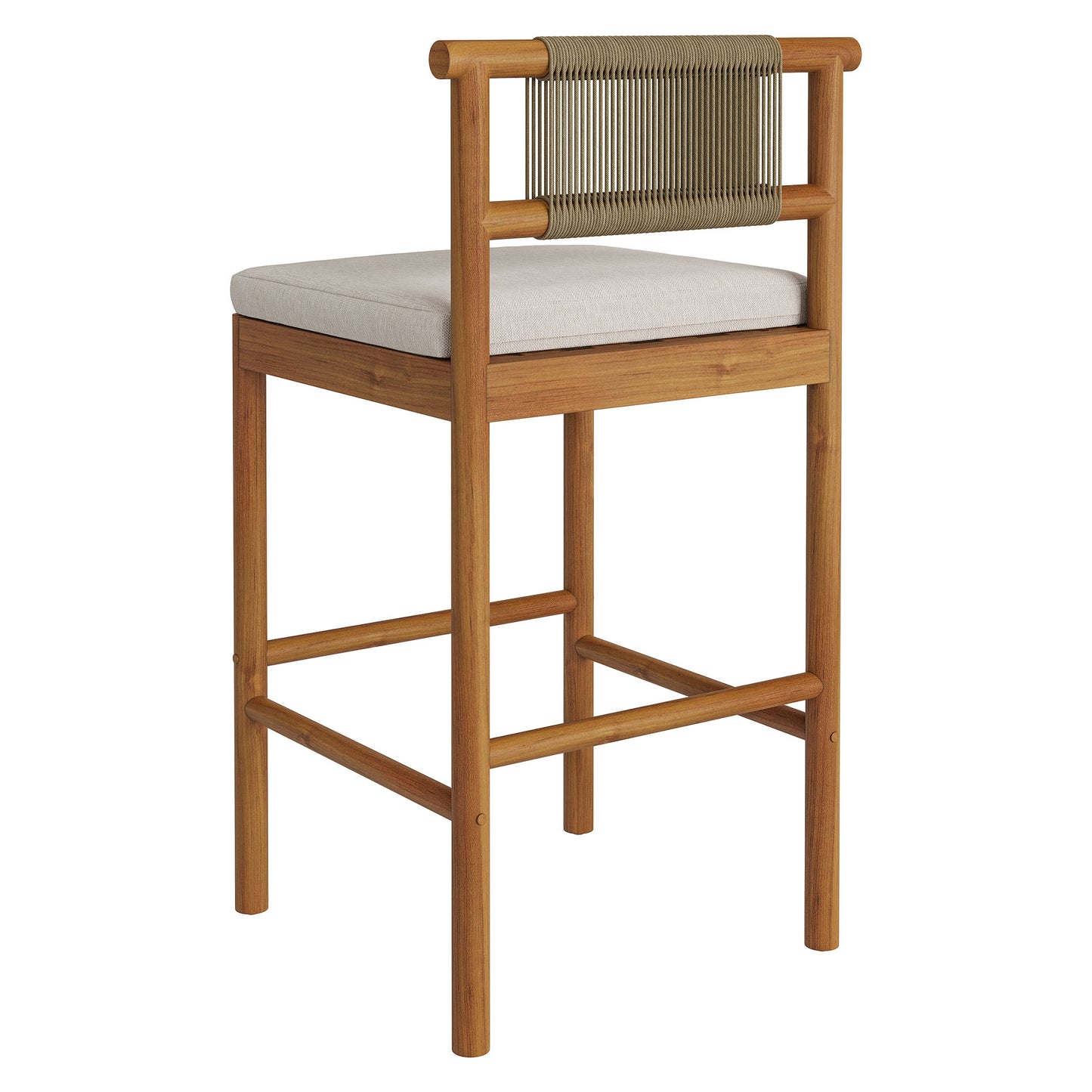 Eleni Outdoor Patio Teak Wood Bar Stools Set of 2 by Modway EEI-7626