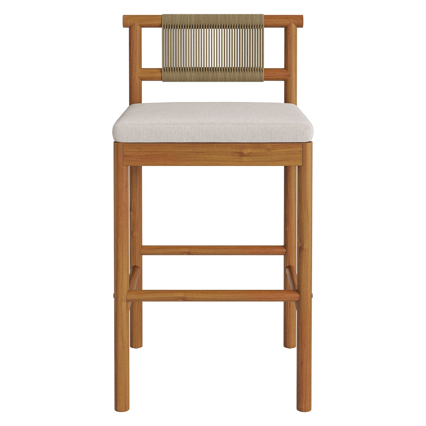 Eleni Outdoor Patio Teak Wood Bar Stools Set of 2 by Modway EEI-7626