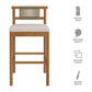 Eleni Outdoor Patio Teak Wood Bar Stools Set of 2 by Modway EEI-7626