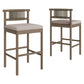 Eleni Outdoor Patio Teak Wood Bar Stools Set of 2 by Modway EEI-7626