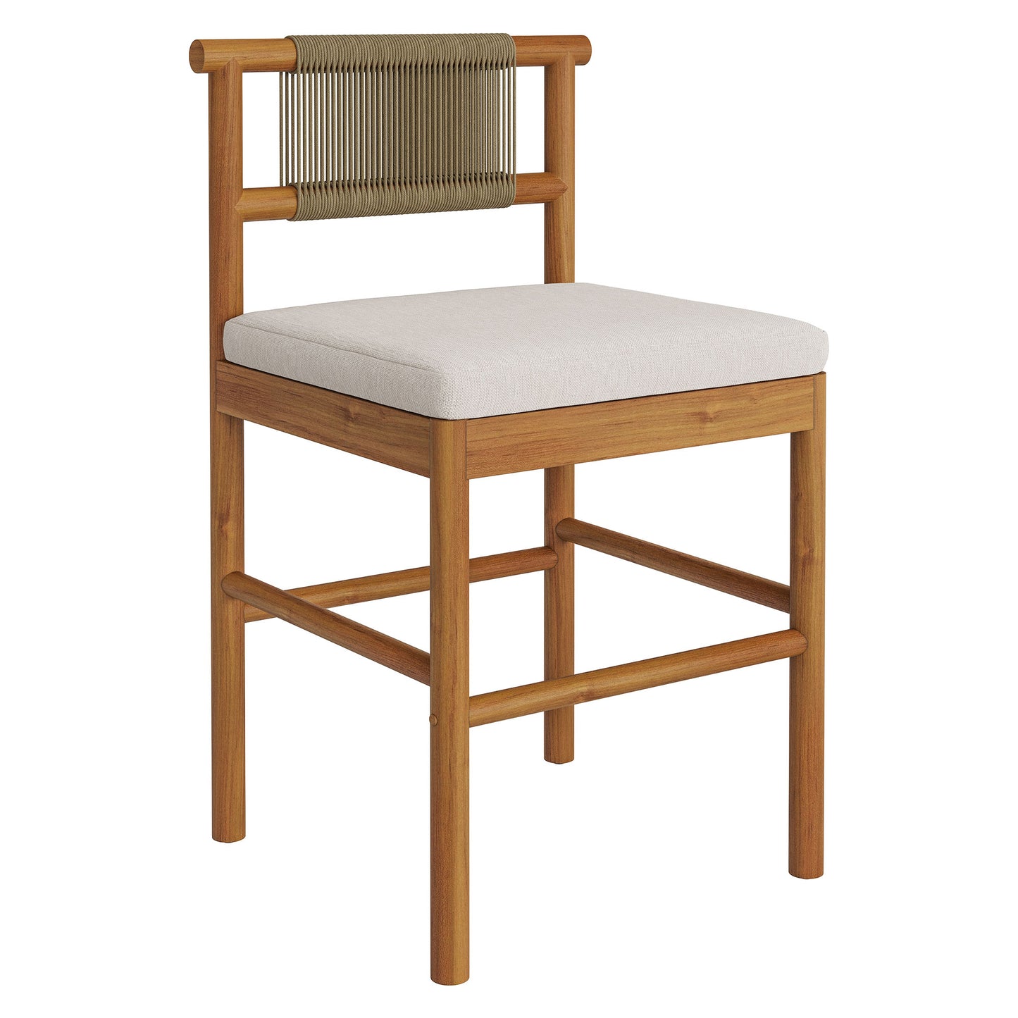 Eleni Outdoor Patio Teak Wood Counter Stools Set of 2 by Modway EEI-7627
