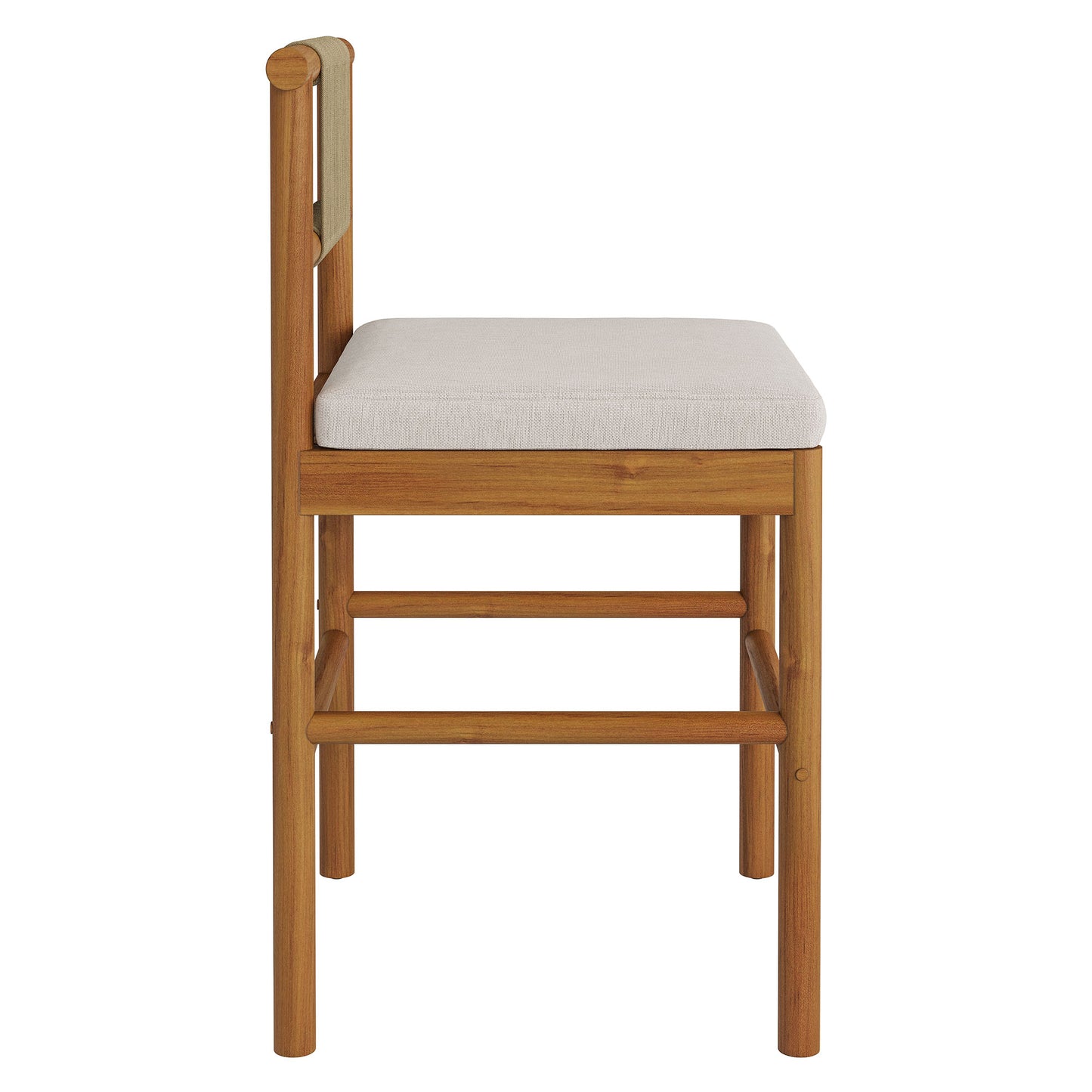 Eleni Outdoor Patio Teak Wood Counter Stools Set of 2 by Modway EEI-7627