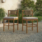 Eleni Outdoor Patio Teak Wood Counter Stools Set of 2 by Modway EEI-7627