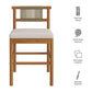 Eleni Outdoor Patio Teak Wood Counter Stools Set of 2 by Modway EEI-7627