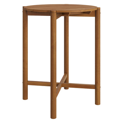 Eleni Round 35 Inch Outdoor Patio Teak Wood Round Bar Table by Modway EEI-7628