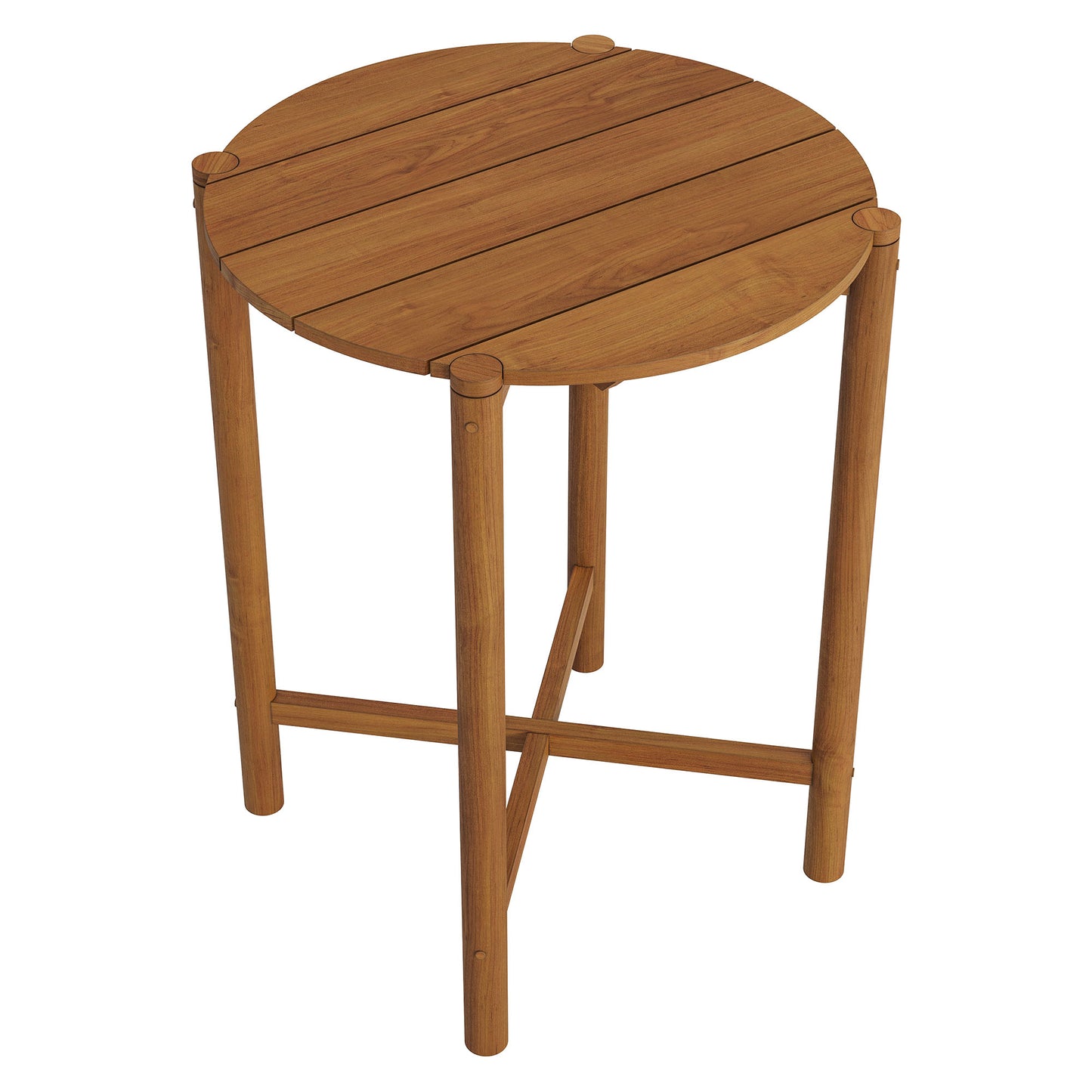 Eleni Round 35 Inch Outdoor Patio Teak Wood Round Bar Table by Modway EEI-7628